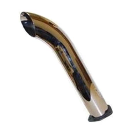 Aftermarket Chrome Exhaust Stack with Curve MUF90-0025